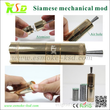 mod 18350 e cig Siamese Mechanical mod Baton mod